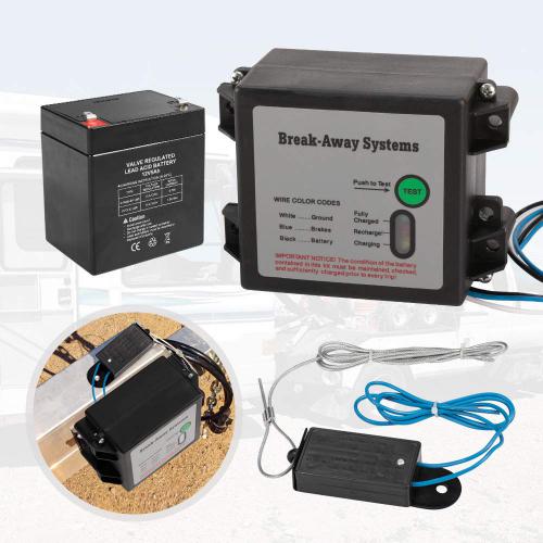 12V 5AH Battery Breakaway Kit with LED Indicator, Charger and Switch