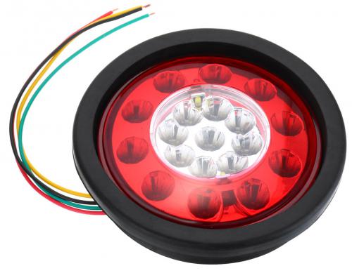 2x 4.3inch 12 or 24v Round 19 LED Truck Trailer Lorry Brake Stop Turn Tail Light Ring