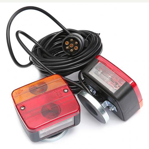 12v 4.5m Cable Magnetic LED Trailer Towing Lights Rear Tail Board Lamps Stop