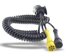 24V 15Pin-2X7Pin Trailer Cable Coiled