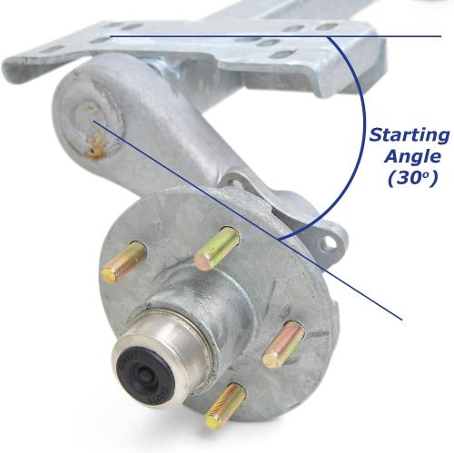 Sturdy Built Galvanized Boat Trailer Knott Torsion Axle with Accu-Lube Hubs 3500lb 86′′ Hub face